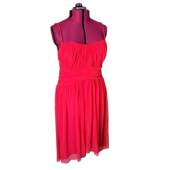 London Times Hi-Low Red Dress (Size 16W) - Picture 8 of 8